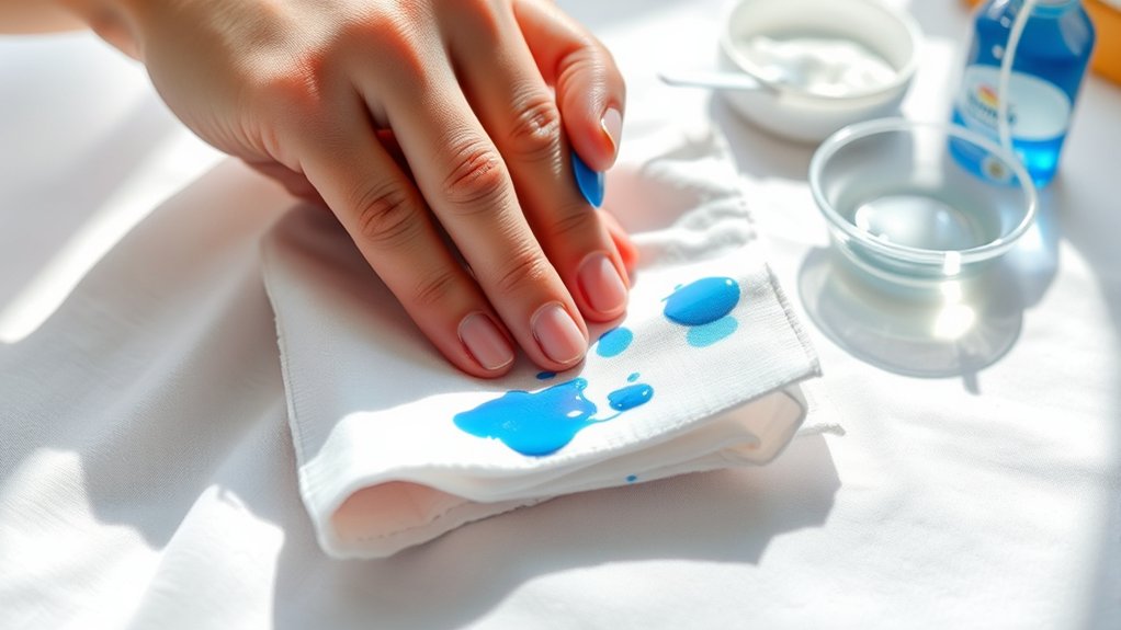 act quickly to prevent stains