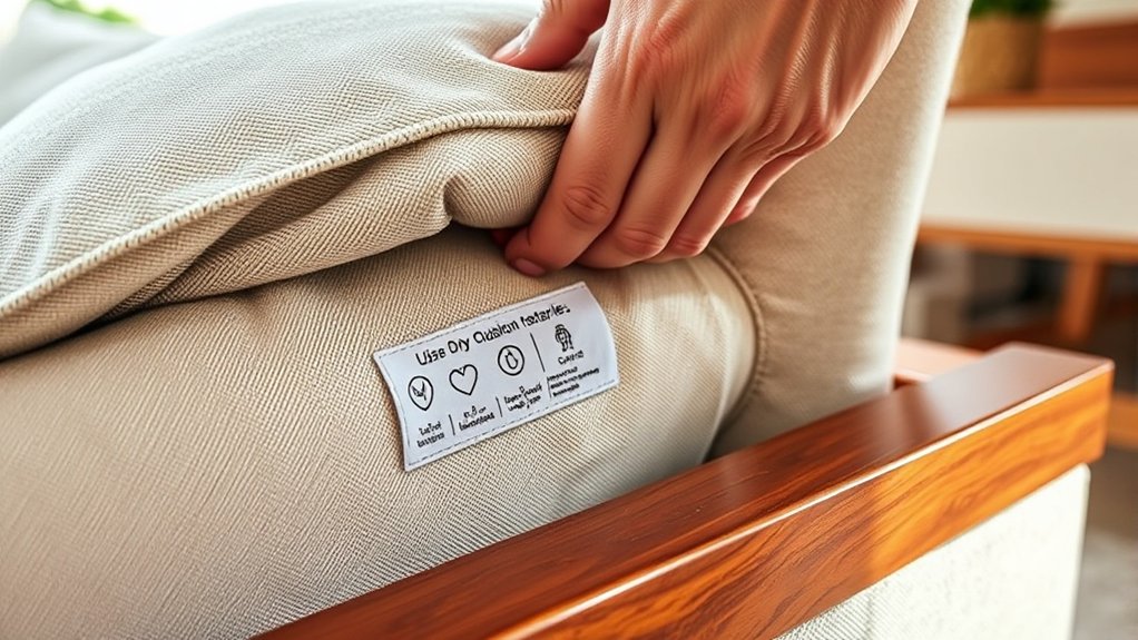 check labels for cleaning symbols