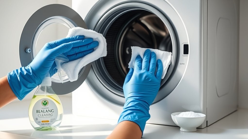 clean front loader with vinegar