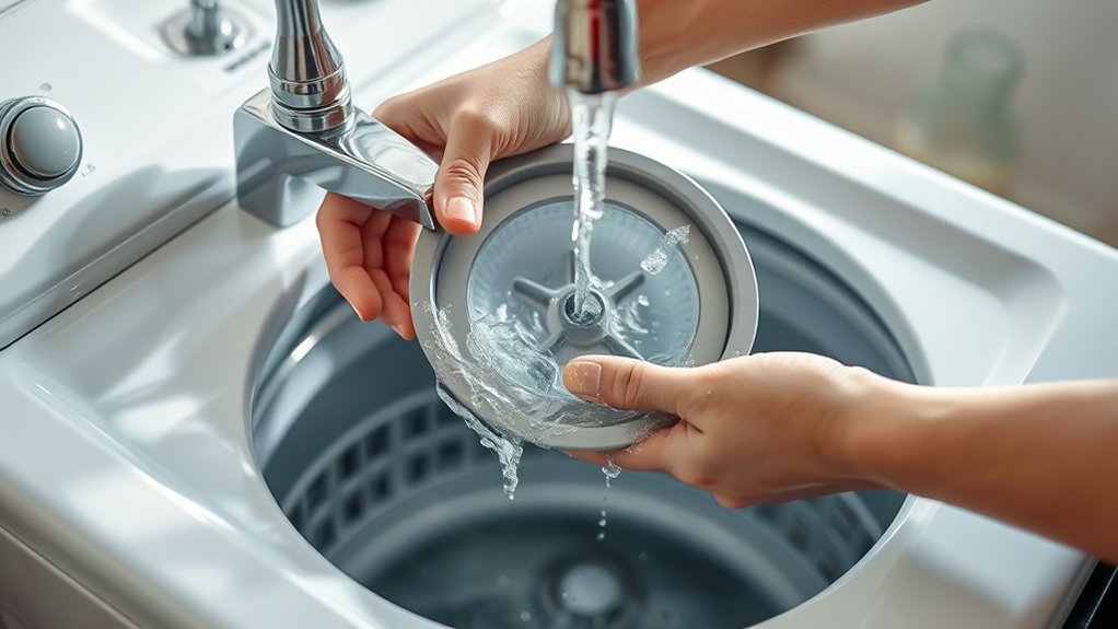 cleaning top loader filter