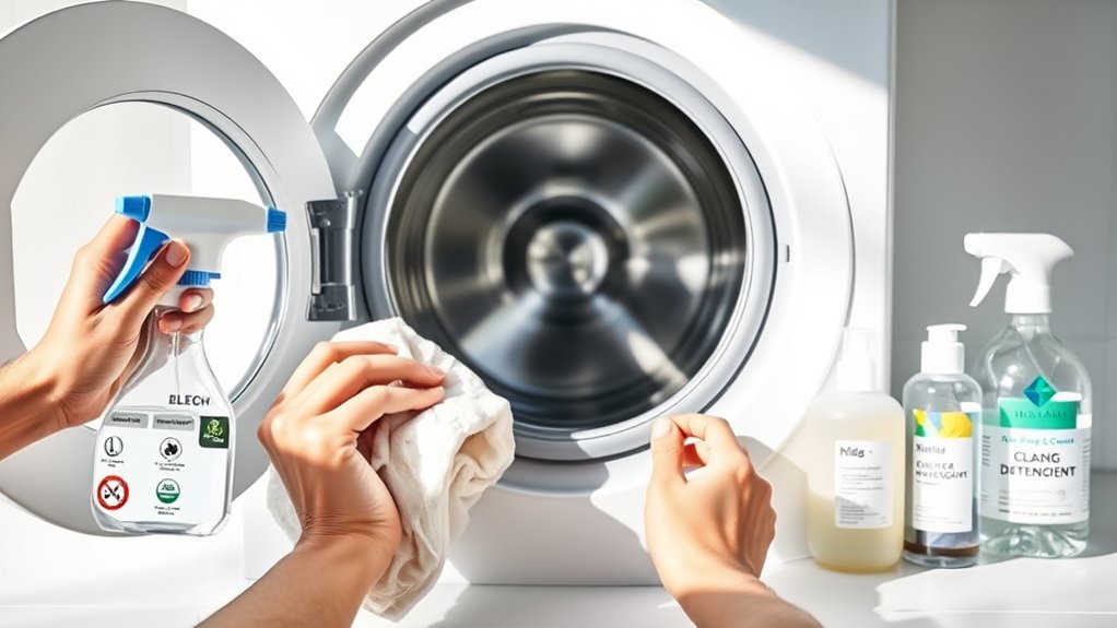 cleaning vs sanitizing washing machines