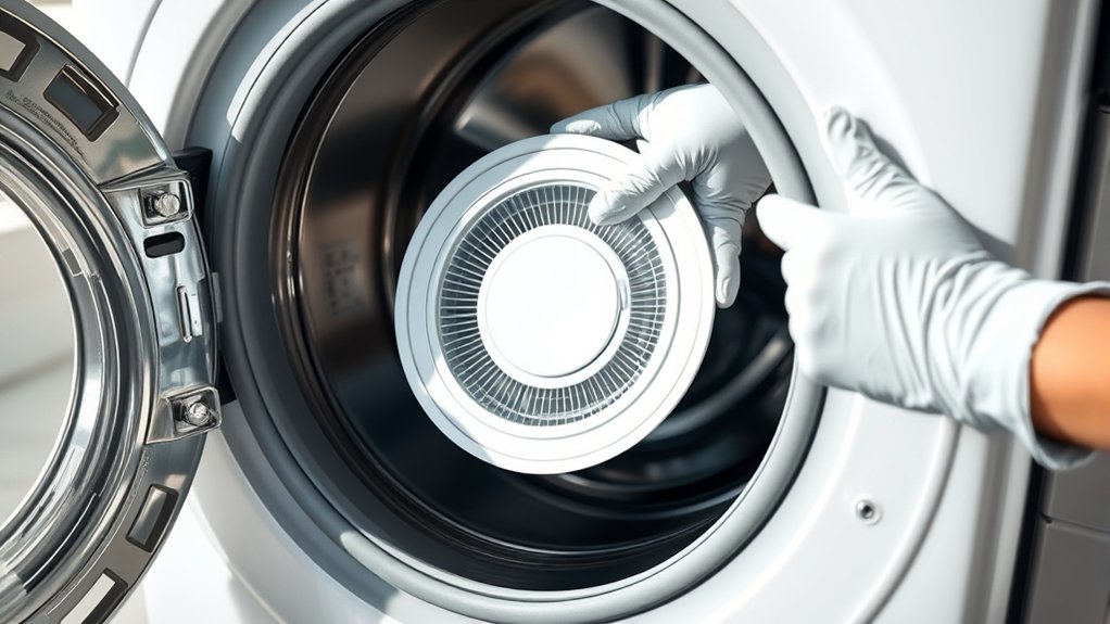 cleaning washing machine filter