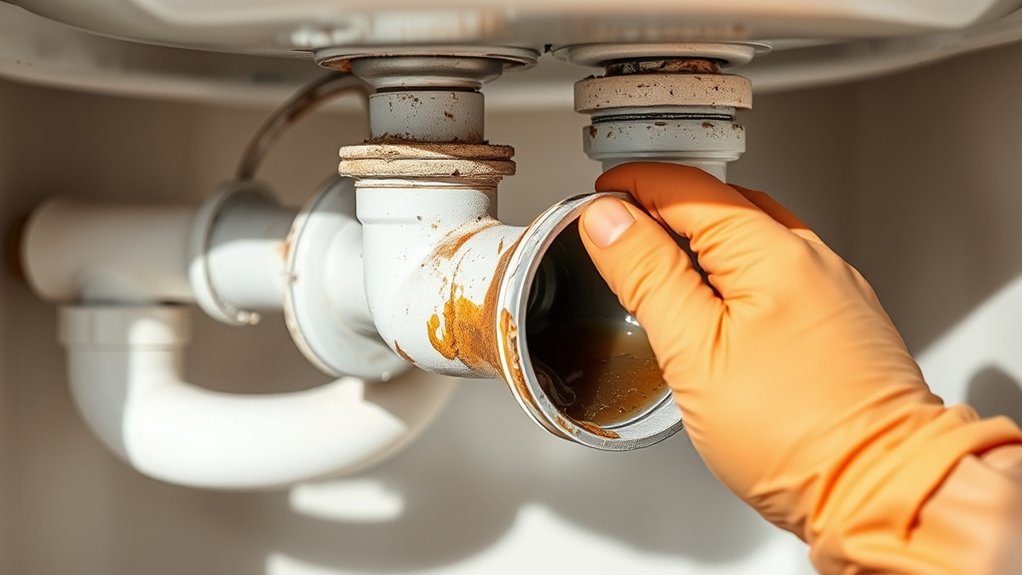 clogged drain pipe signs