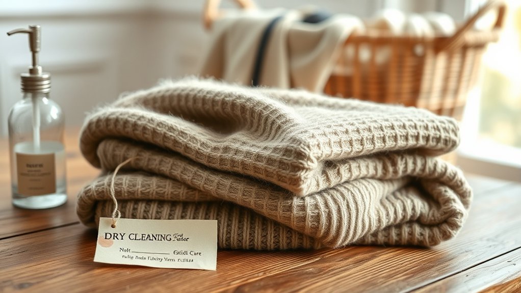 dry clean sweaters twice annually