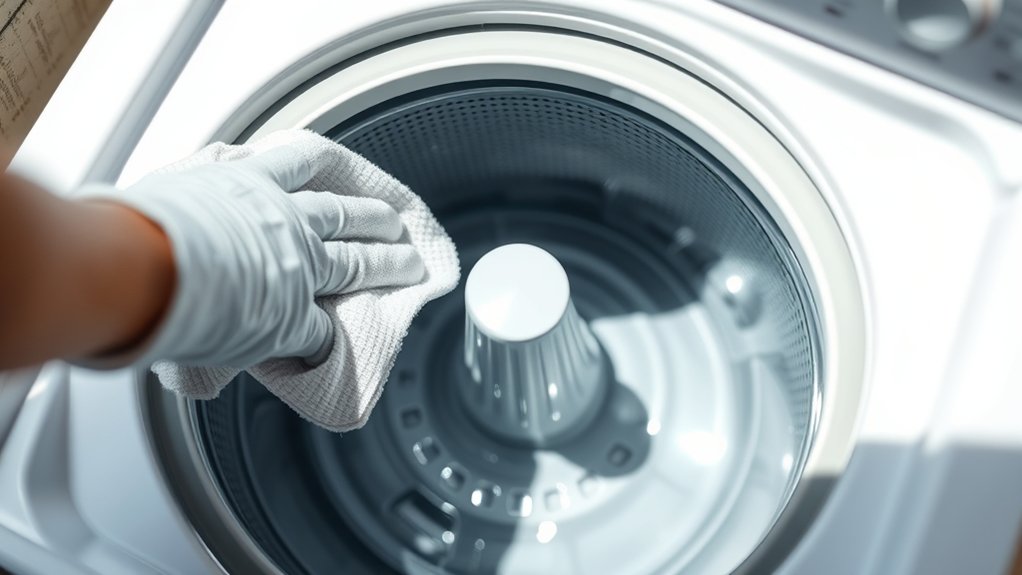 gentle soap and water cleaning