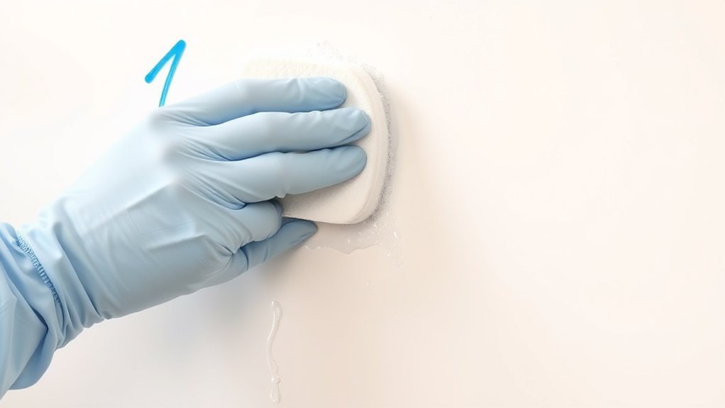 gentle soap water cleaning