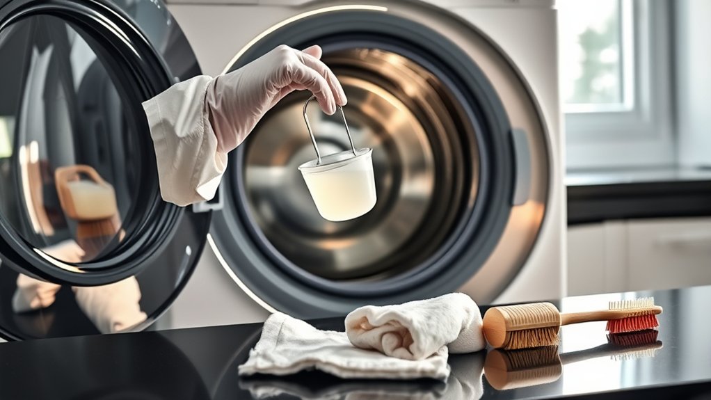 maintain washer cleanliness monthly