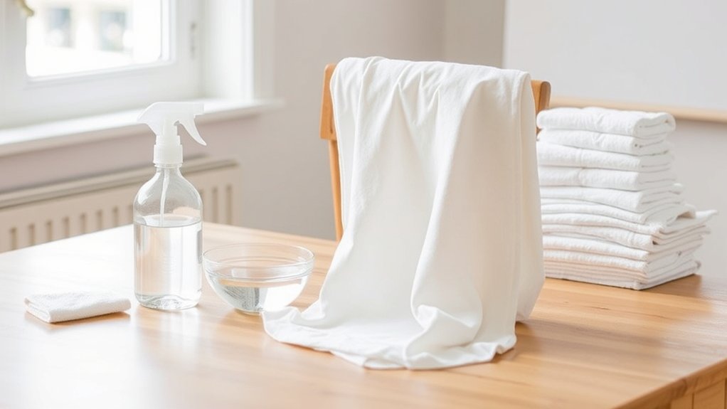 prepare workspace before stain