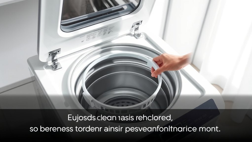 regularly clean washer basket