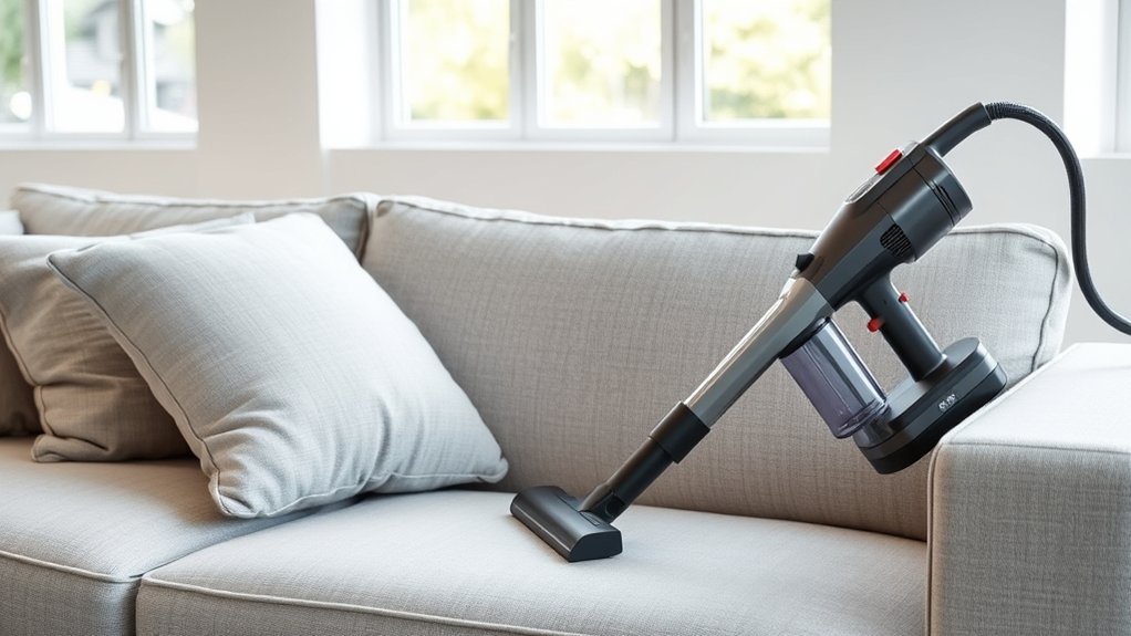 remove cushions vacuum thoroughly