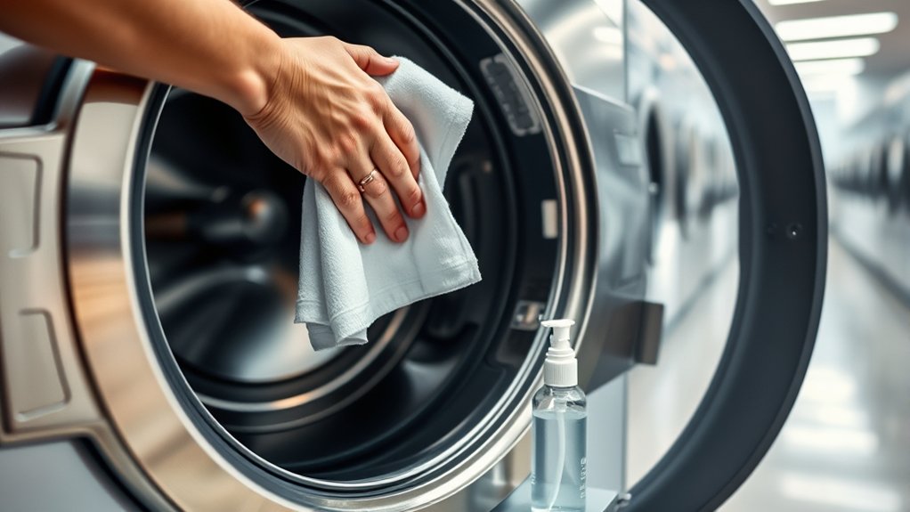 sanitize public washer before use