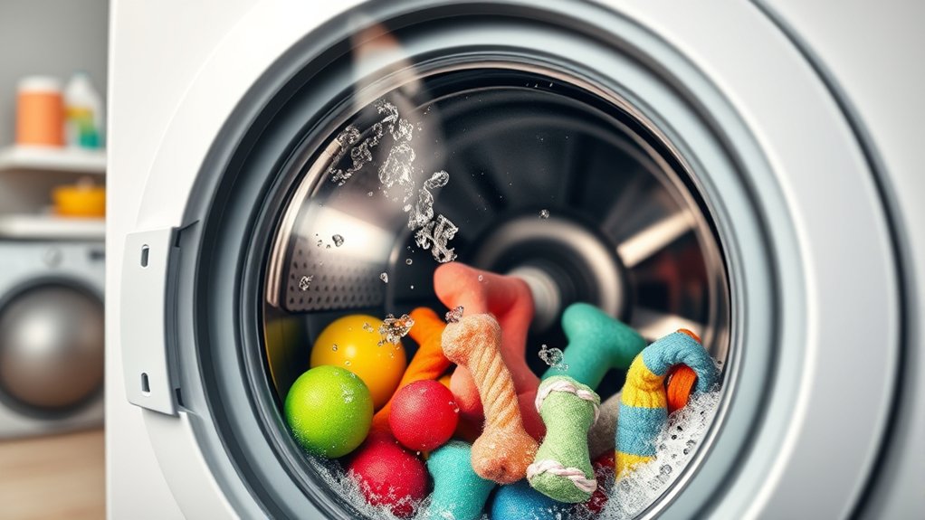 wash dog toys regularly