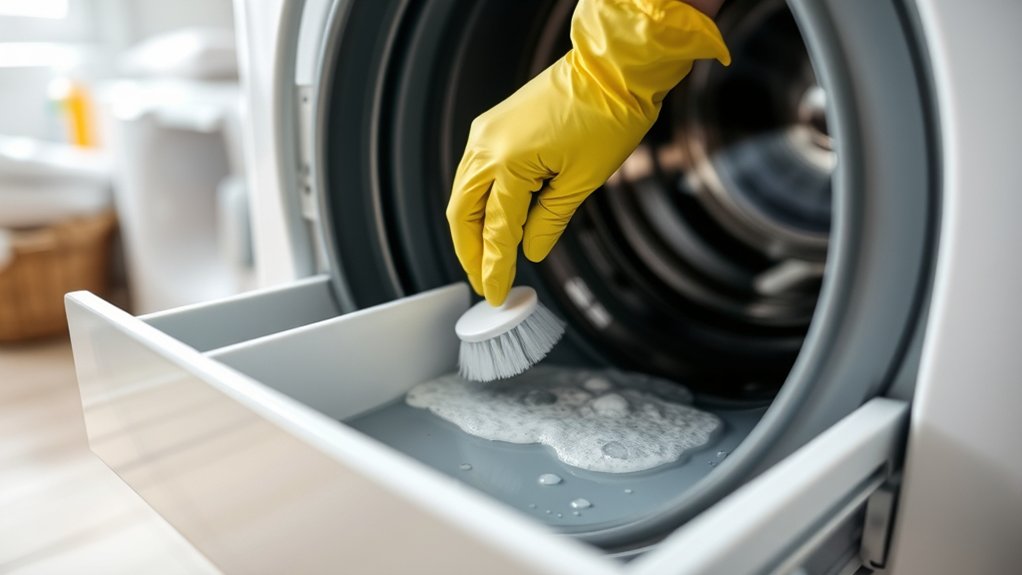 washing machine drawer cleaning