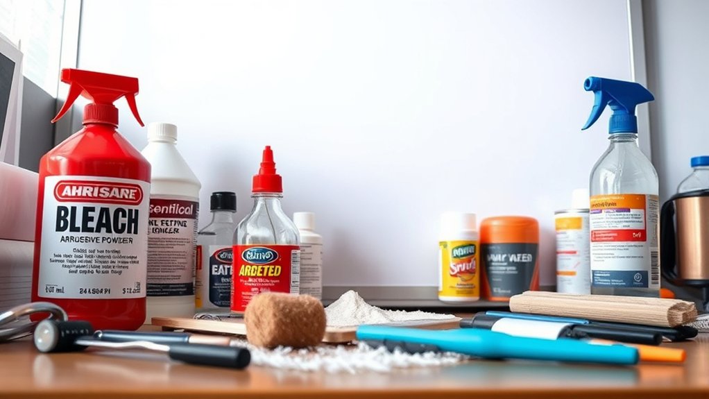avoid abrasive and chemical cleaners