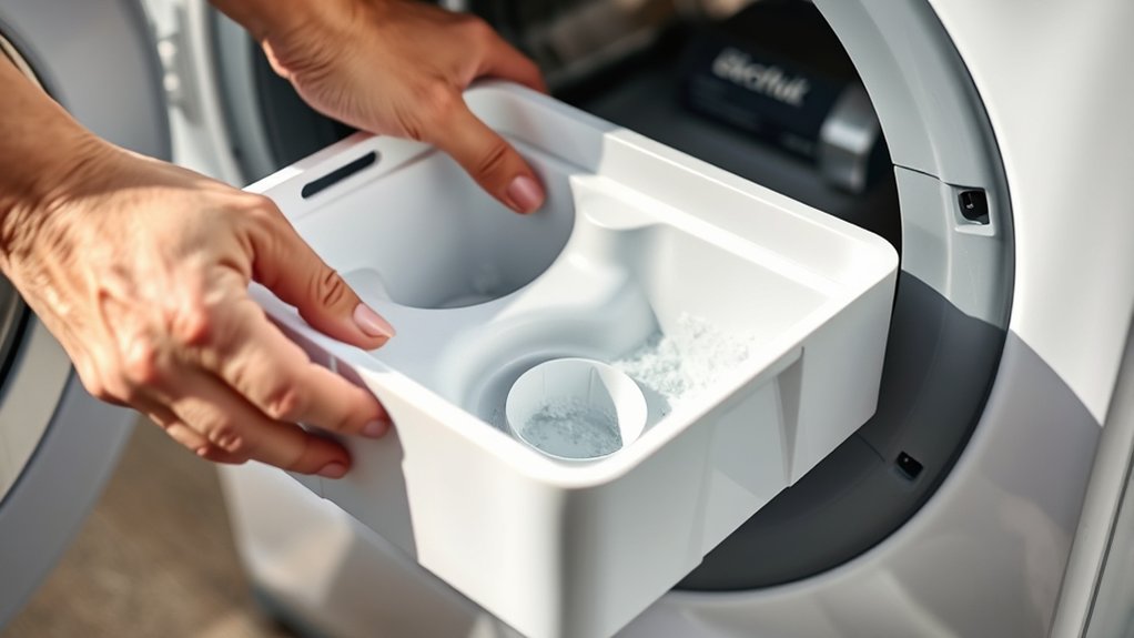 clean detergent dispenser thoroughly