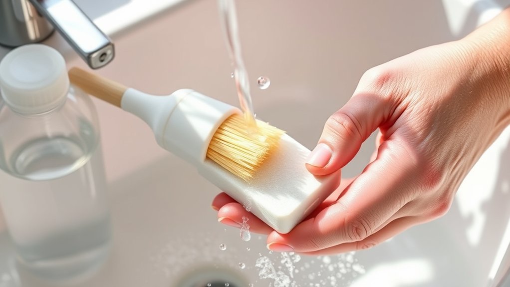 clean eraser with dish soap
