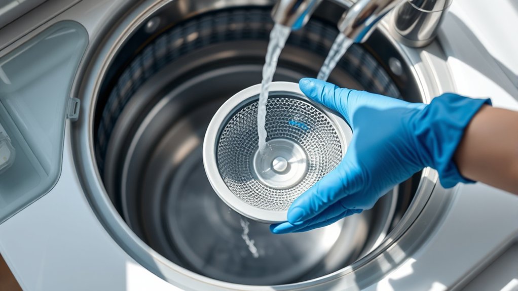 cleaning amana washer filter
