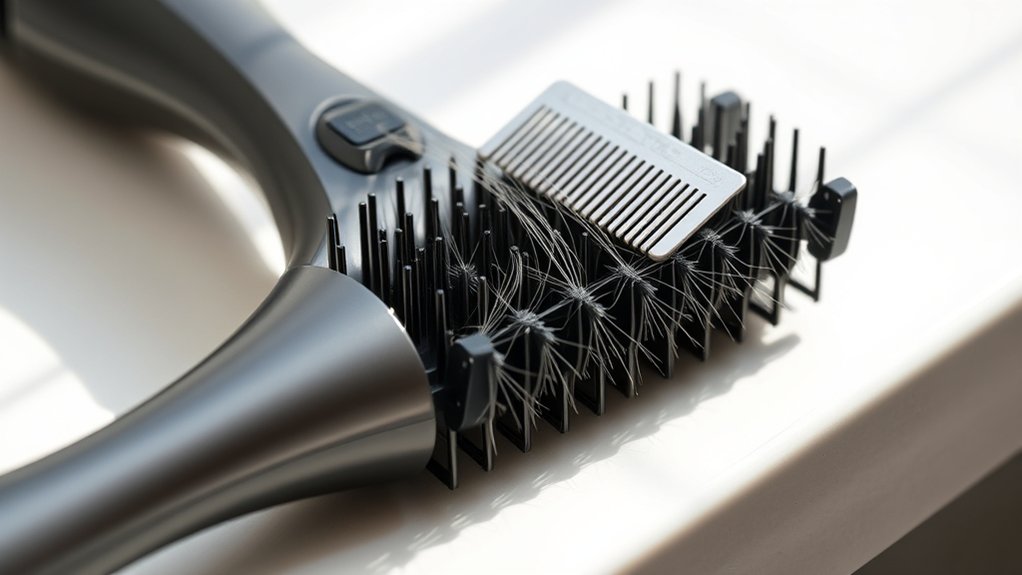 cleaning blow dry brush
