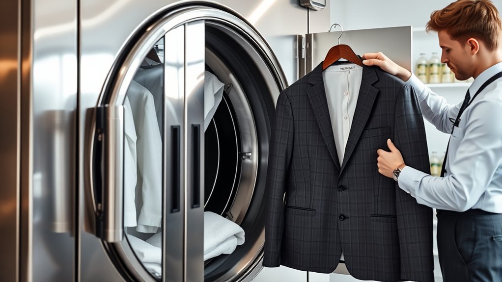 cleaning clothes with chemicals