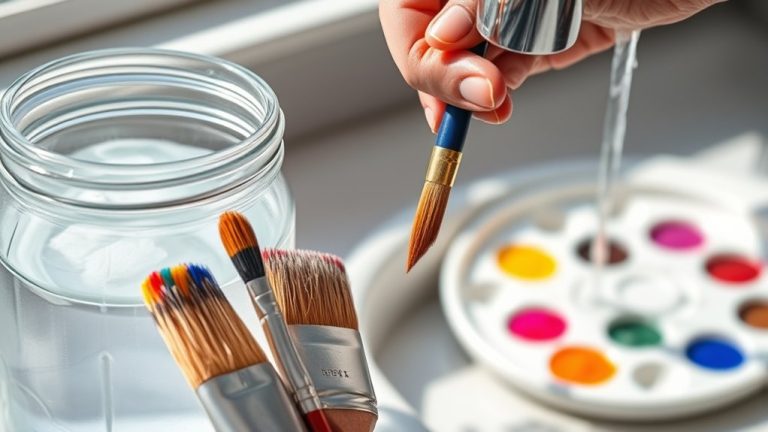 cleaning dry acrylic brushes