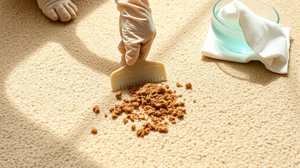 cleaning dry dog poop