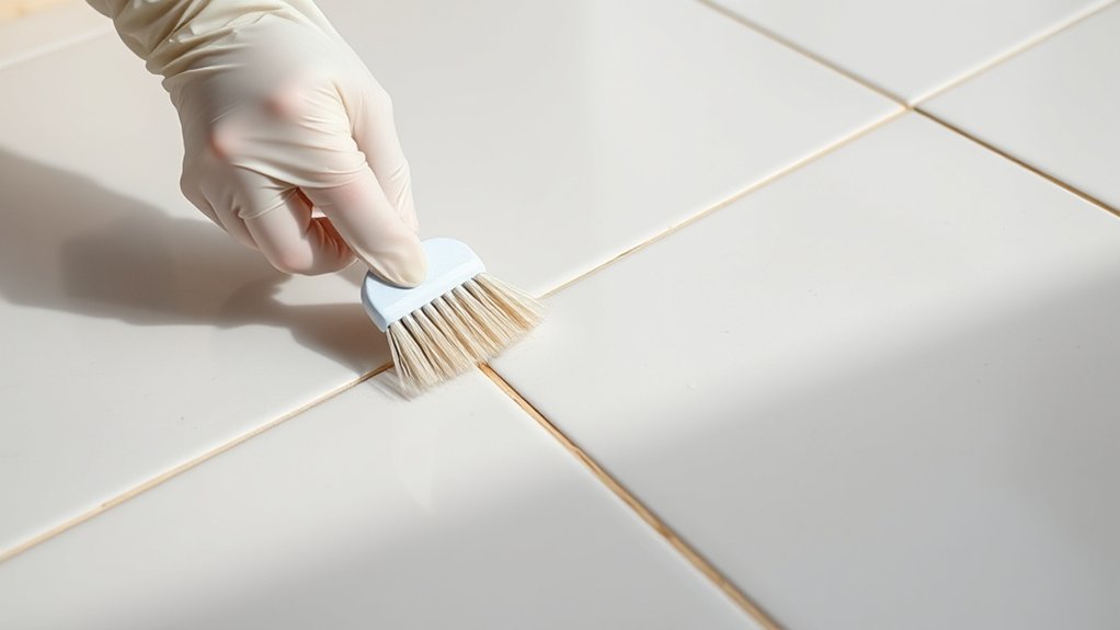 cleaning dry grout effectively