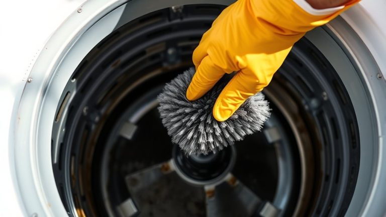 cleaning sludge from washer