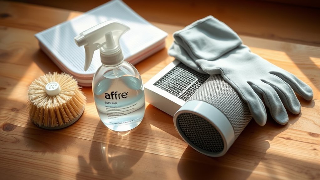 cleaning supplies and safety precautions