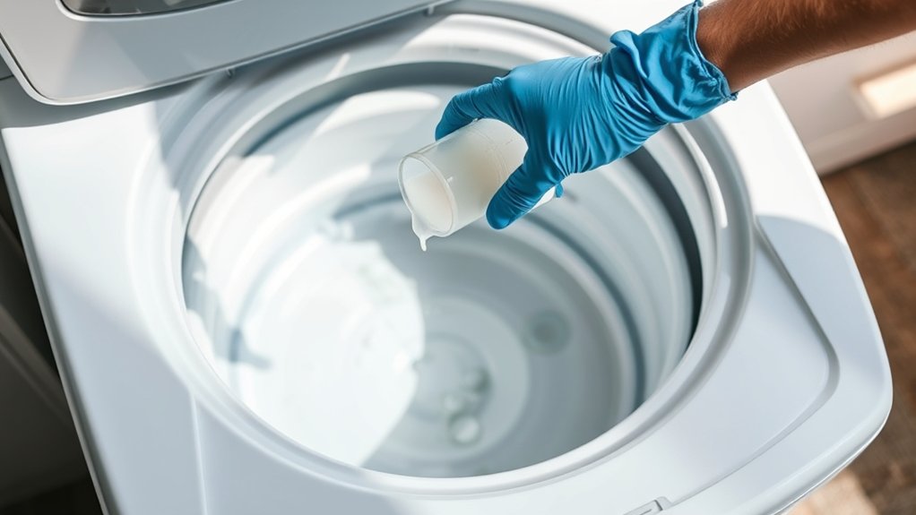 cleaning top loader with bleach