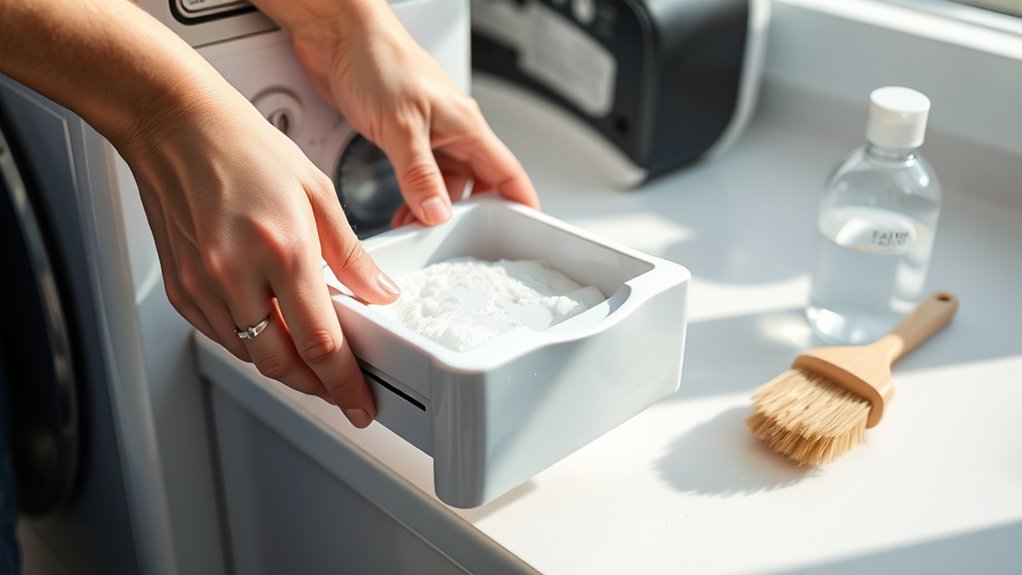 cleaning washing machine dispenser