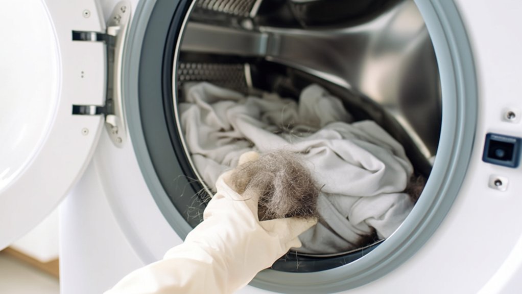 cleaning washing machine dog hair