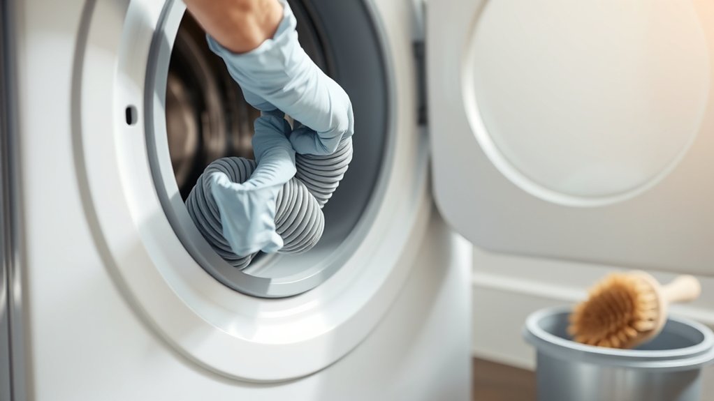 cleaning washing machine drain hose