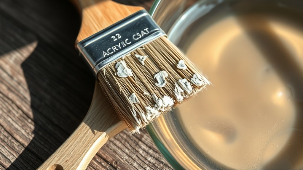 dried paint hardens tightly