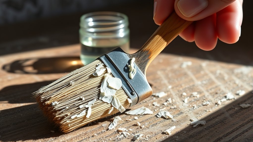 dried paint resists cleaning