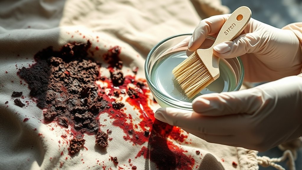 dry blood s stubborn adhesion