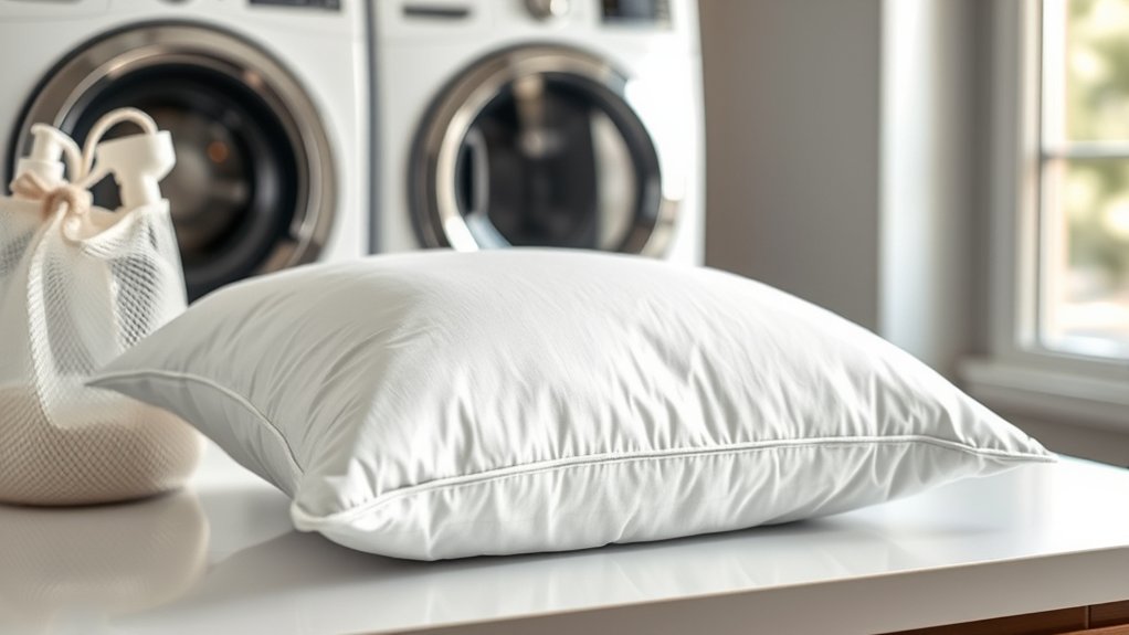 dry cleaning pillows safely