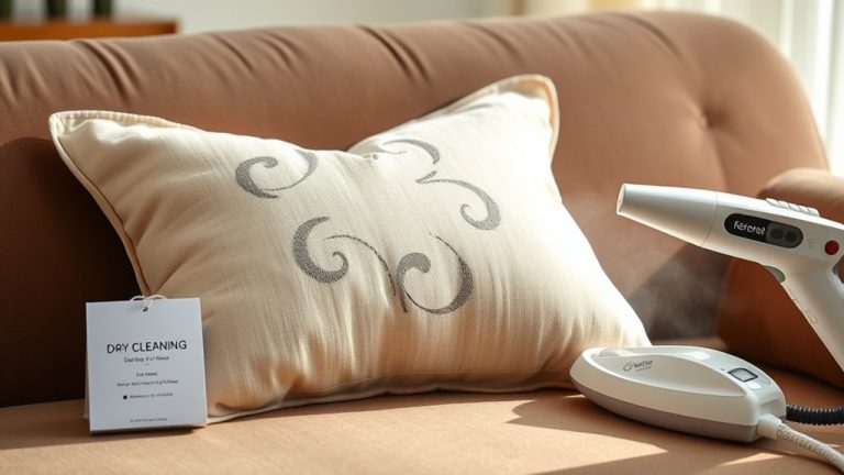 dry cleaning throw pillows