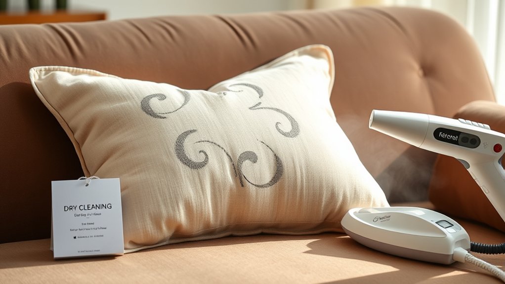 dry cleaning throw pillows