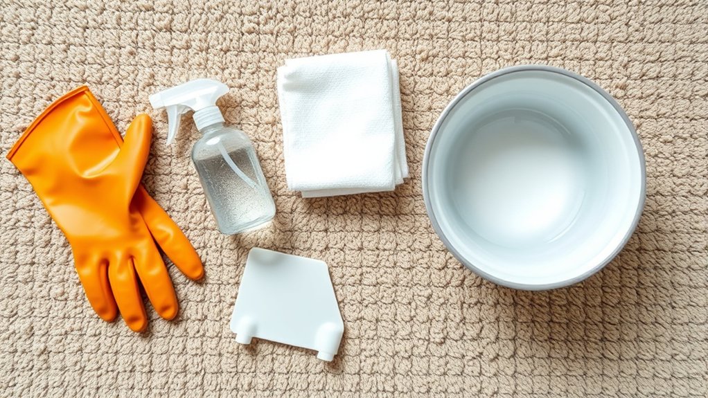 gather supplies before cleaning