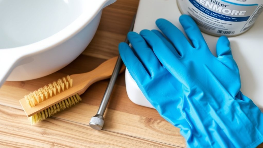 gather tools for cleaning