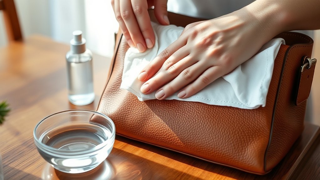 gentle careful purse cleaning