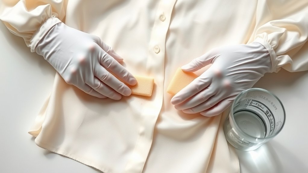 gentle cautious stain removal