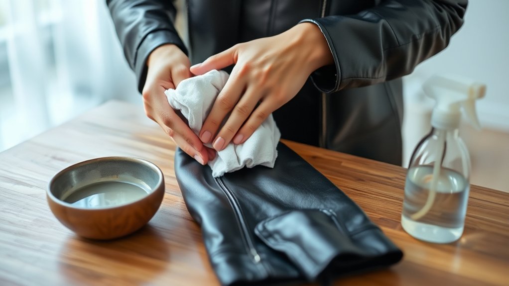 gentle cleaning with mild soap