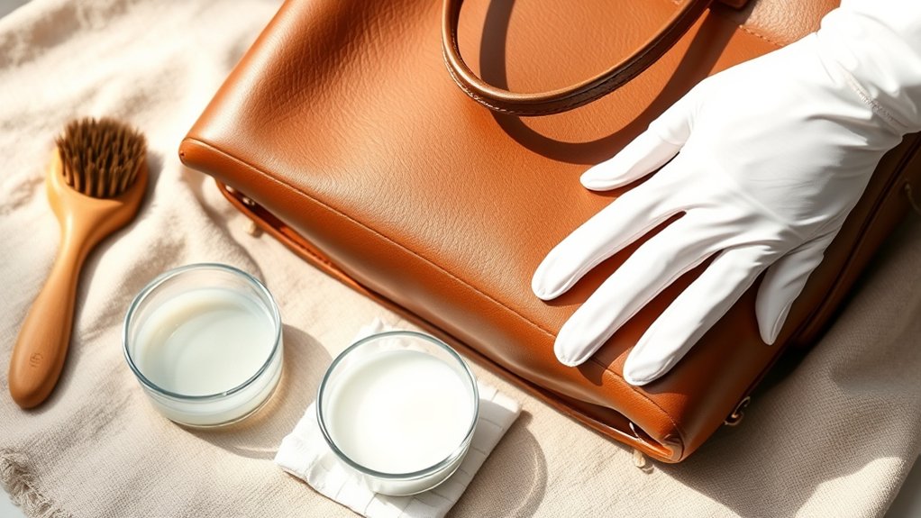 gentle purse cleaning methods