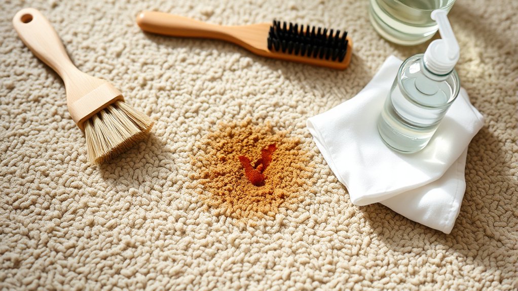 gently scrape vacuum clean