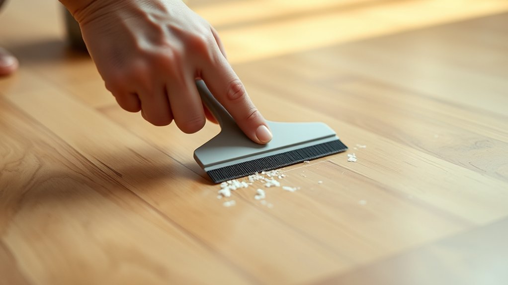 gently scrape without damage
