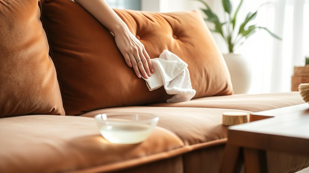 home velvet sofa cleaning