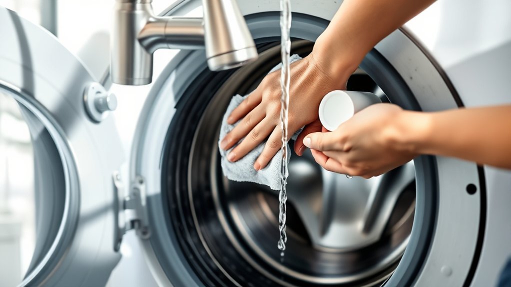manual drum and dispenser cleaning