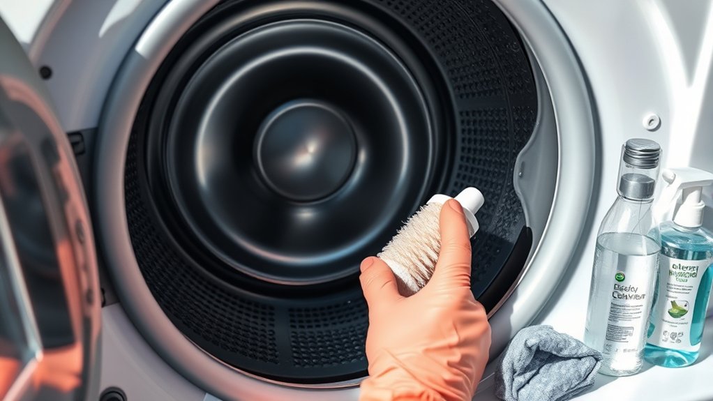 mildew from moisture residue
