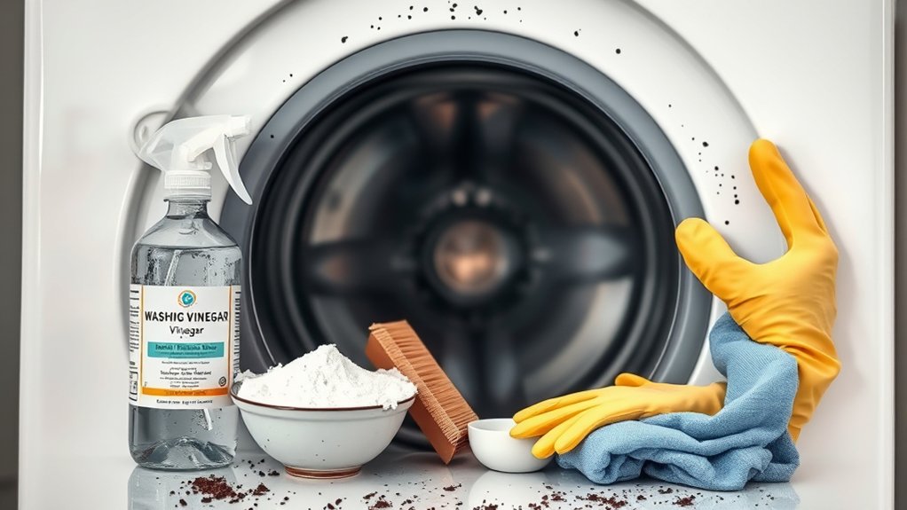 protective gear and cleaning tools
